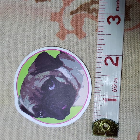 (O) Pug Dog Sticker Doggie Dog Mom Puppy - Picture 3 of 4